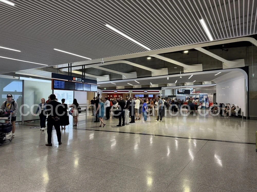 View of Terminal 1 arrivals at CDG airport